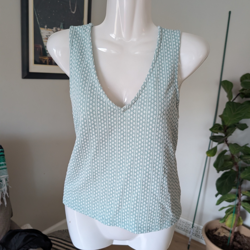 SOLD ✅ Madewell Jacquard Peekaboo-Back Crop Tank - Women's S - Retail $49.50